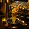 Bhel Cornette, part of the Indian street food tasting menu at Tajnuma, Agra