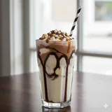 Choco-Vanilla Milkshake at Tajnuma, Agra