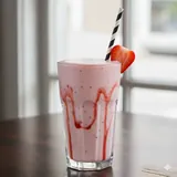 Strawberry Milkshake at Tajnuma, Agra