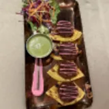 Truffle Mushroom Galouti Kebab with Khasta Parantha at Tajnuma, Agra