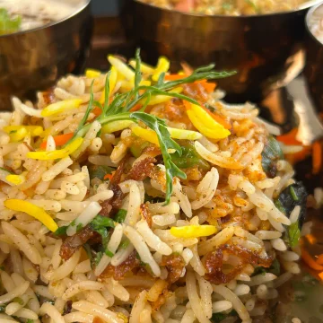 Biryani at Tajnuma, Agra